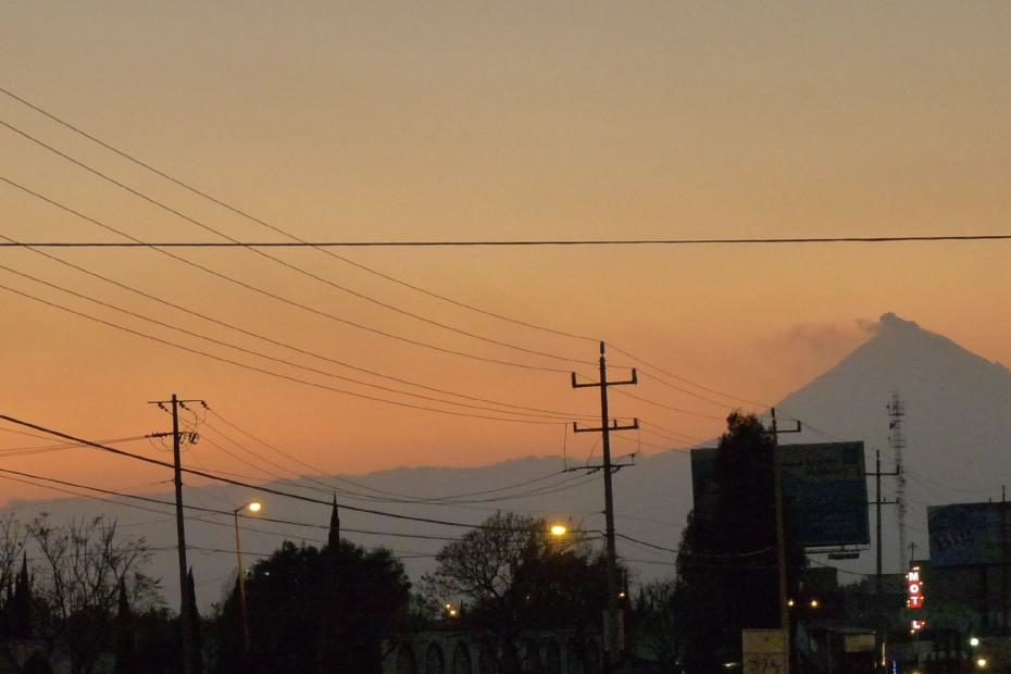 Aschewolke über dem Popocatépetl