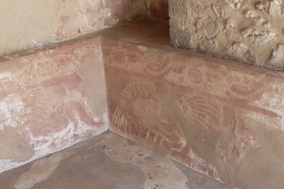 Mexiko: Überreste von Wandfresken