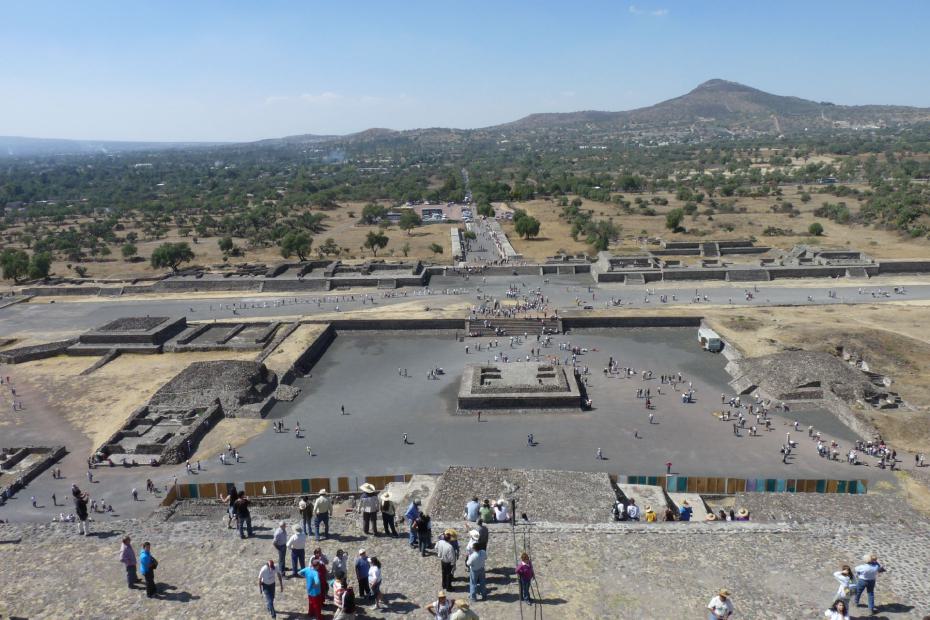 Mexiko: Blick von der Sonnenpyramide