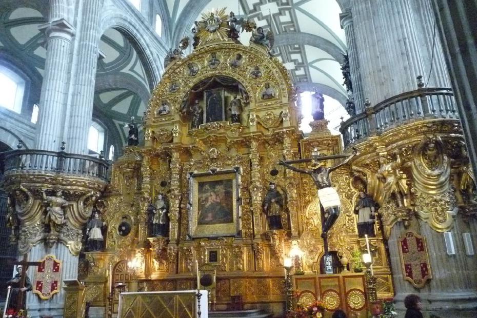 Mexiko: Altar der Kathedrale von Mexiko-Stadt