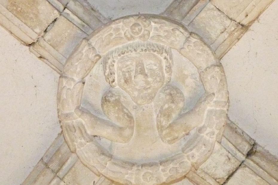 Mexiko: Endstein im Gewölbe des Klosters
