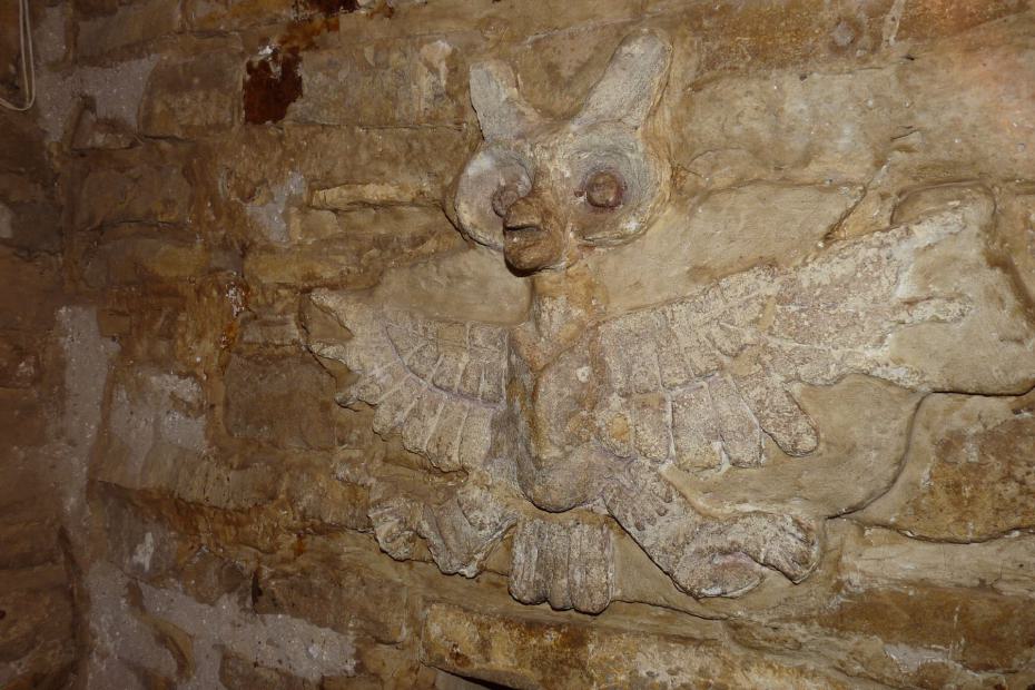 Mexiko: Die berühmte Eule in der Ausgrabungsstätte