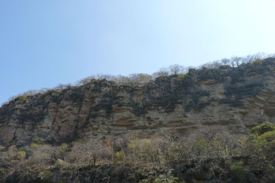 Mexiko: Steiler Felsen im Canon del Sumidoro