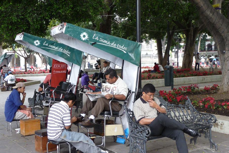 Mexiko: Der Zocalo von Oaxaca de Juarez