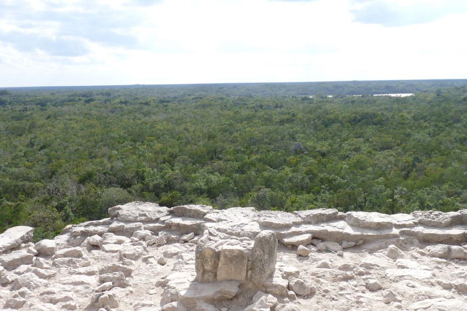 Mexiko: Blick von der großen Pyramide