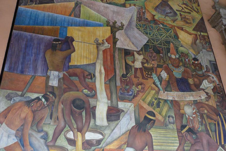 Mexiko: Diego Rivera malt im Parlamentsgebäude